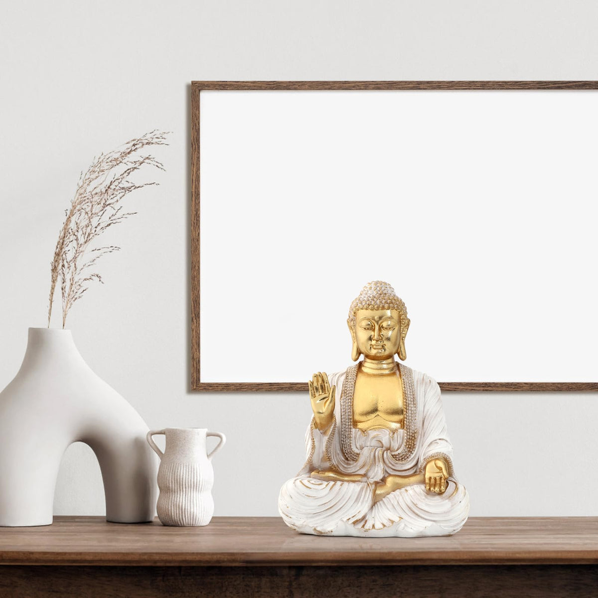 Buddha Statue Gold 9.8" (98085-6 / 7.1"x5.5"x9.8")
