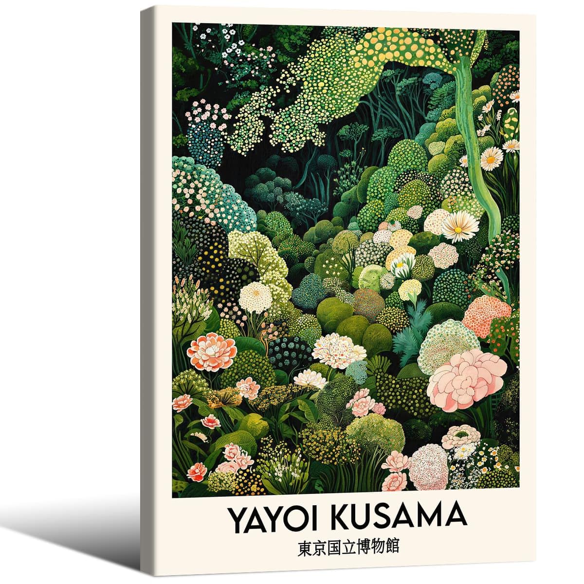 Yayoi. Kusama Framed Wall Art (Wrapped Canvas / Japanese Art 006 / 24"L x 16"W)