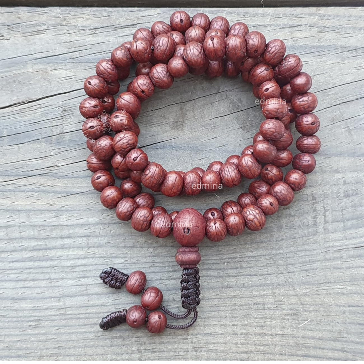 Nepali Antique Red Raktu Seed Mala 108 Beads (Nepali Antique Red Raktu)
