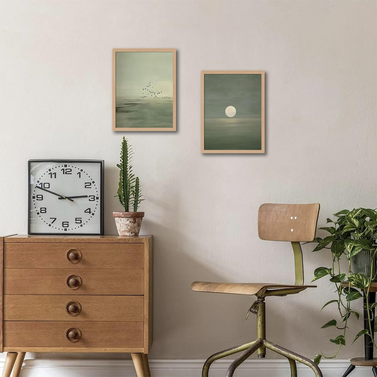 Japanese Zen Wall Art Set of 2 (Sunset / 16"L x 24"W)