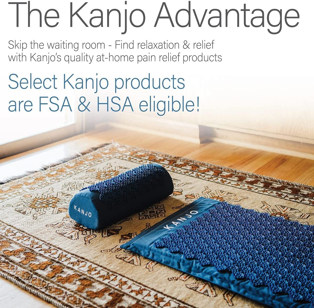Acupressure Mat and Pillow Set for Back Pain Relief & Neck Pain Relief (Standard Periwinkle)