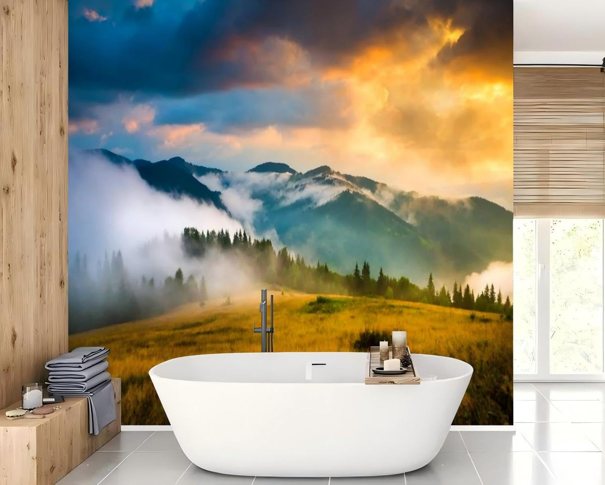 Peel Stick Wall Mural Wallpaper Mountain 160"x108" Decor G04 (G04 / 160" x 108")