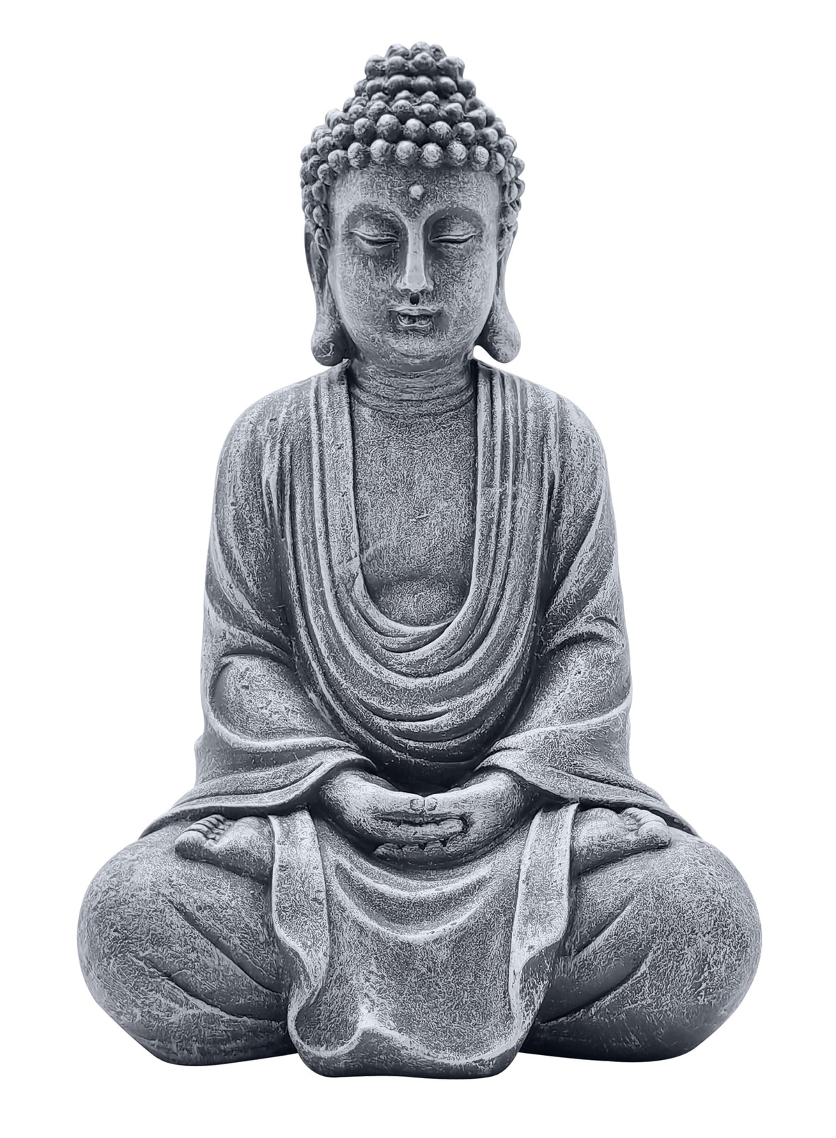 11.4" Meditating Buddha Statue Home Decor (Gray - 11.4 Inch)