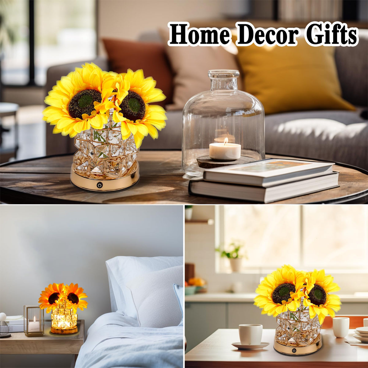 Sunflower Flower Lamp Gifts for Women (SUNFLOWER-Square)