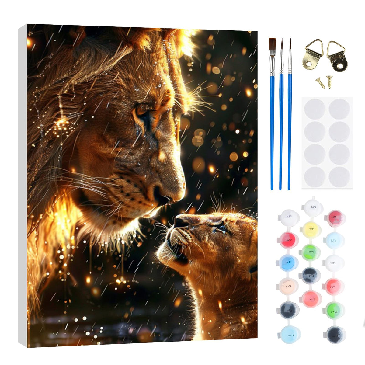 Lion Paint by Numbers Kit for Adults Beginner