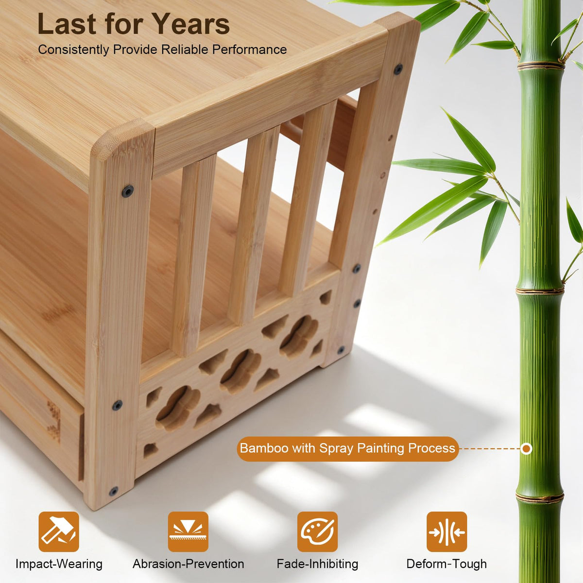 Low 3 Tier Meditation Table with Drawer (Wood Color / 27.2”W)