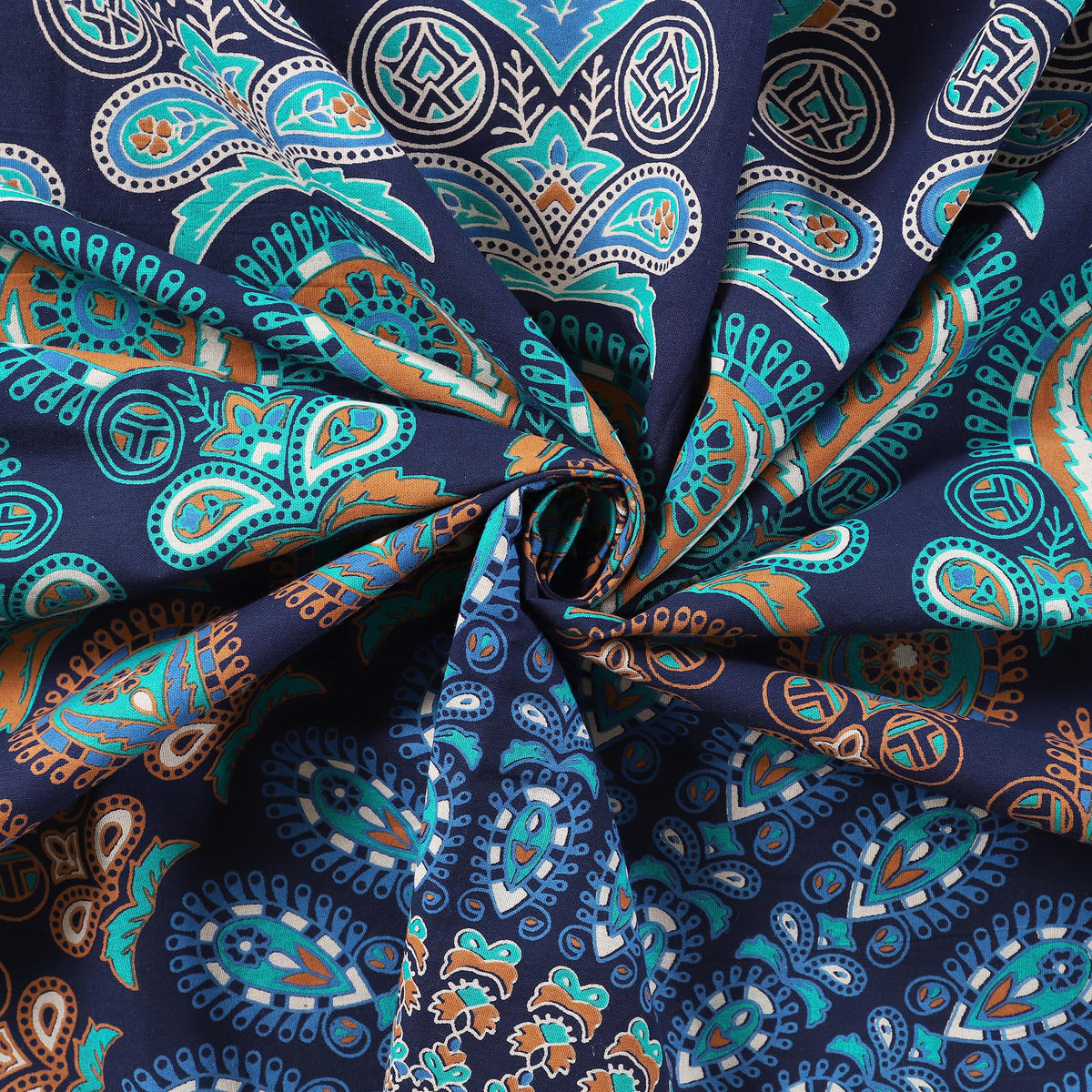 Blue Hippie Mandala Curtains 100 Inch Length for Living Room Bedroom 2 Panels Set Light Filtering Semi Sheer Window Curtains 84 Inch Width Boho Farmhouse Drapes W84xL100 Turquoise (Tarquiose / 84"W x 100"L (Pack of 1))