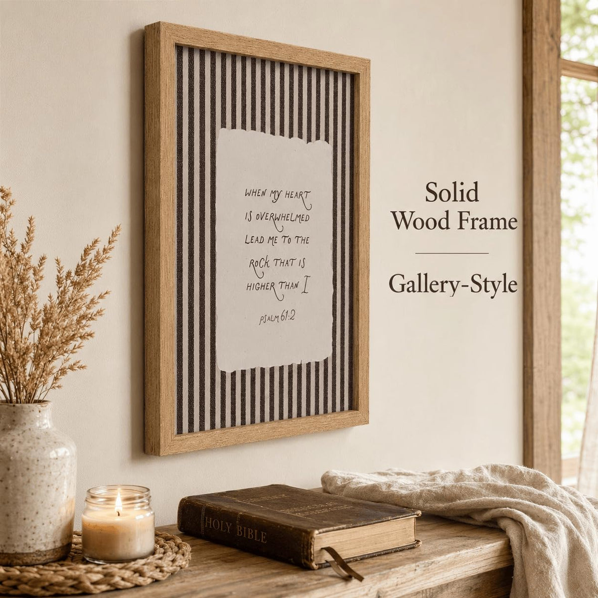 Bible Verse Framed Wall Art (Bible / 24"L x 16"W)