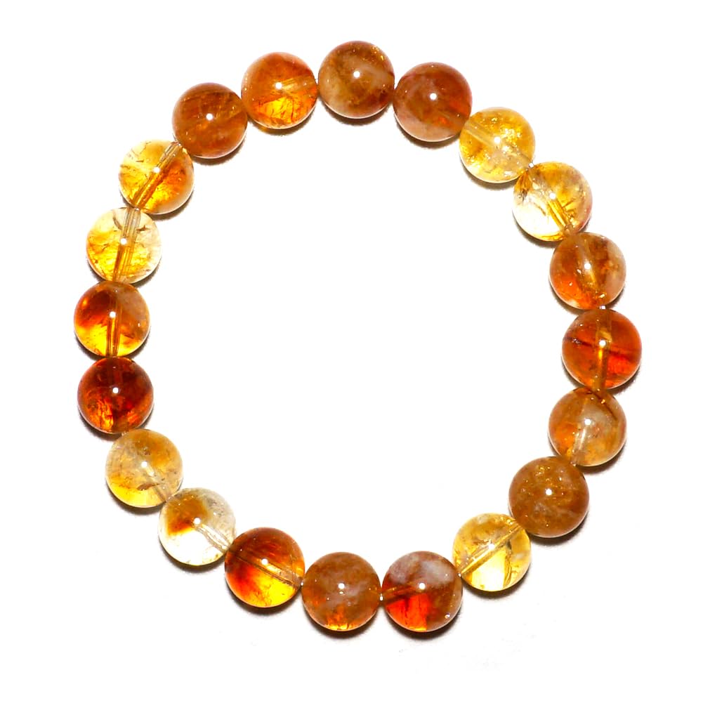 10MM Citrine Bracelet for Women Men Natural Yellow (10MM Citrine Bracelet)