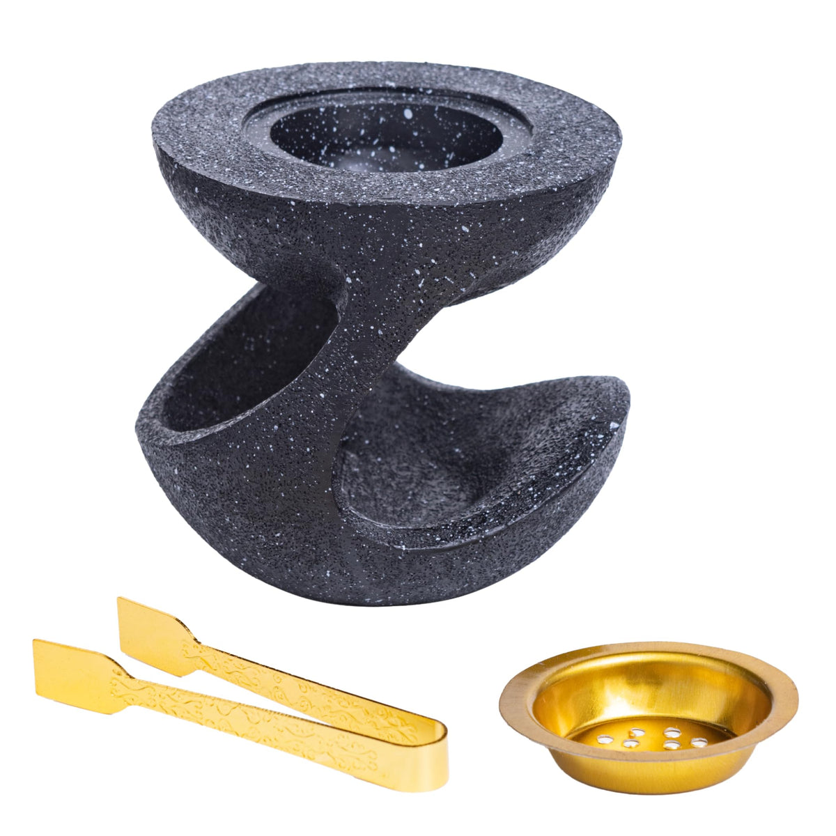Bakhoor Burner Frankincense Resin Incense Burner (Black)