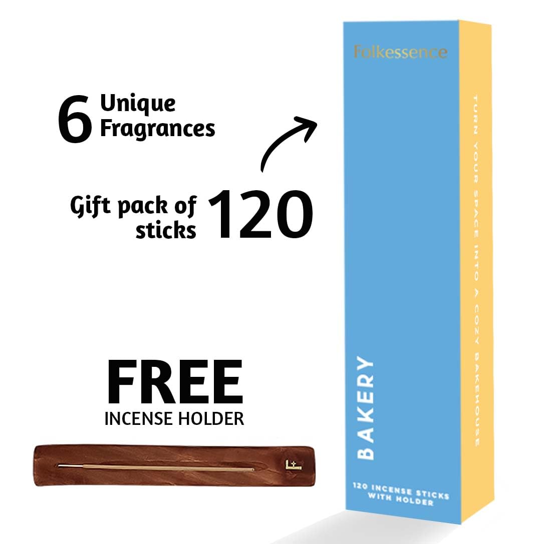Premium Incense Sticks with Holder (Pack of 6 (120 sticks))