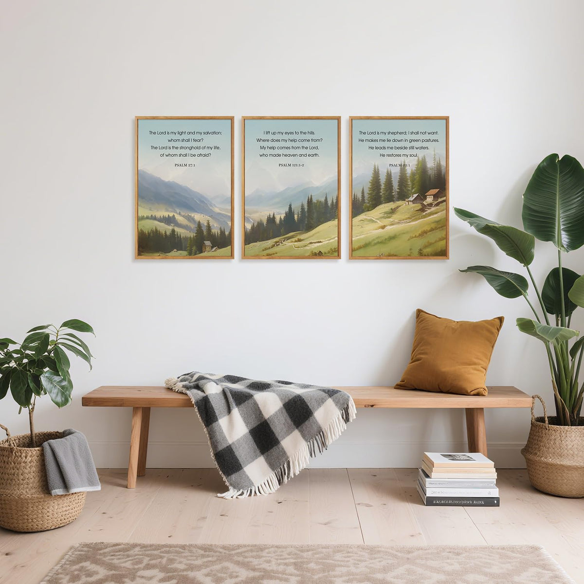 Spiritual Scripture Framed Canvas Wall Art (Scripture A)