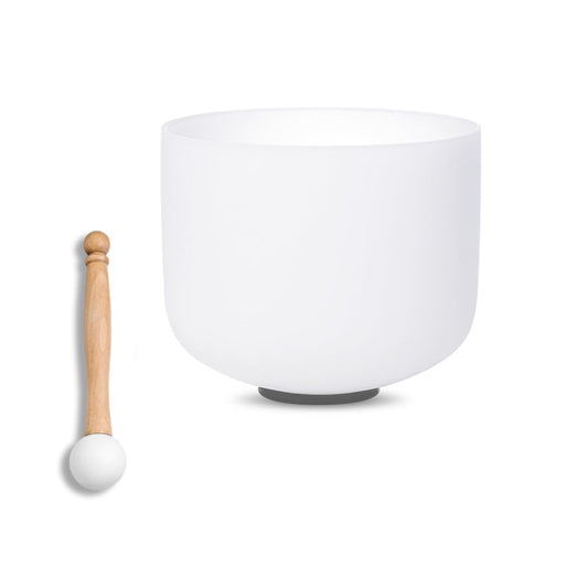 Crystal Singing Bowl 8 Inch White B Note 432Hz (8 Inch B)