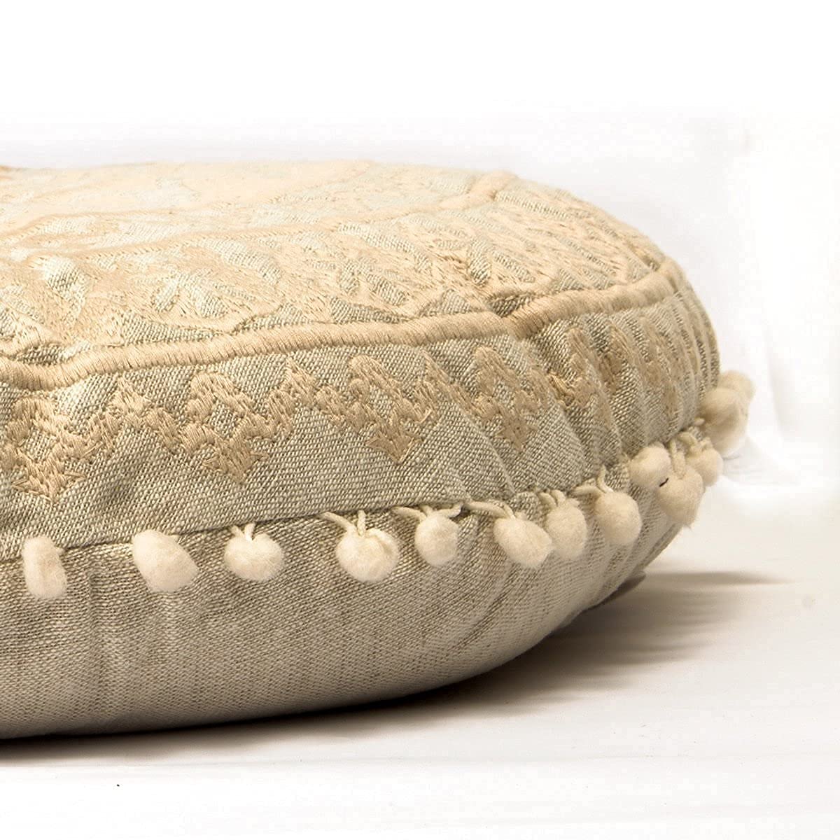 Bohemian Floor Cushion Cover (Pillow Cover / Natural Beige)