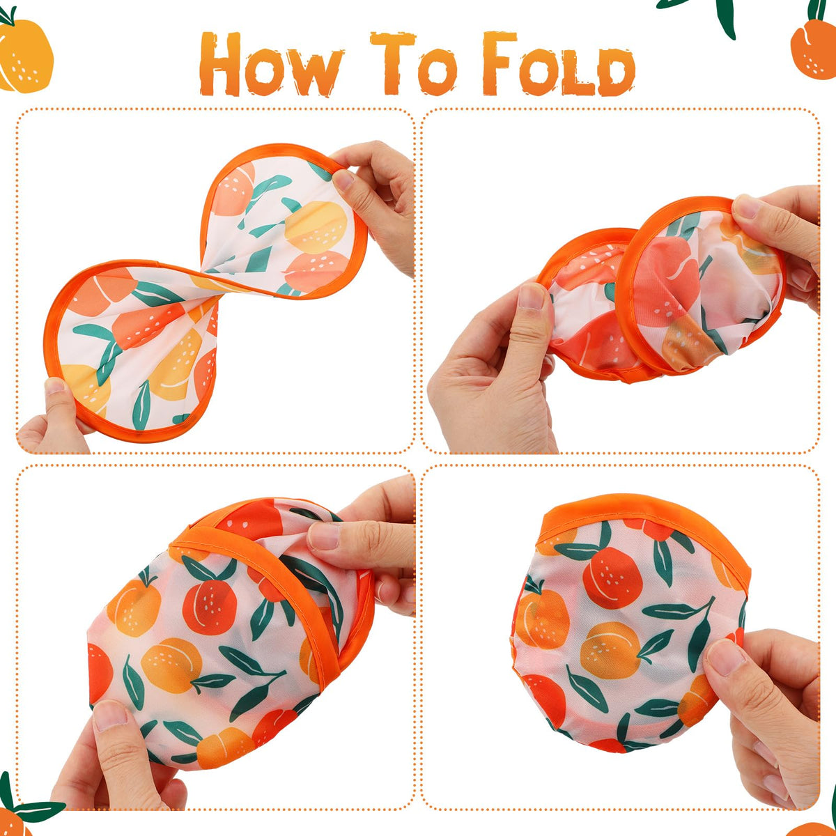 24 Pcs Vibrant Style Foldable Hand Fans Flying Disc 8 Style (Vibrant Style)