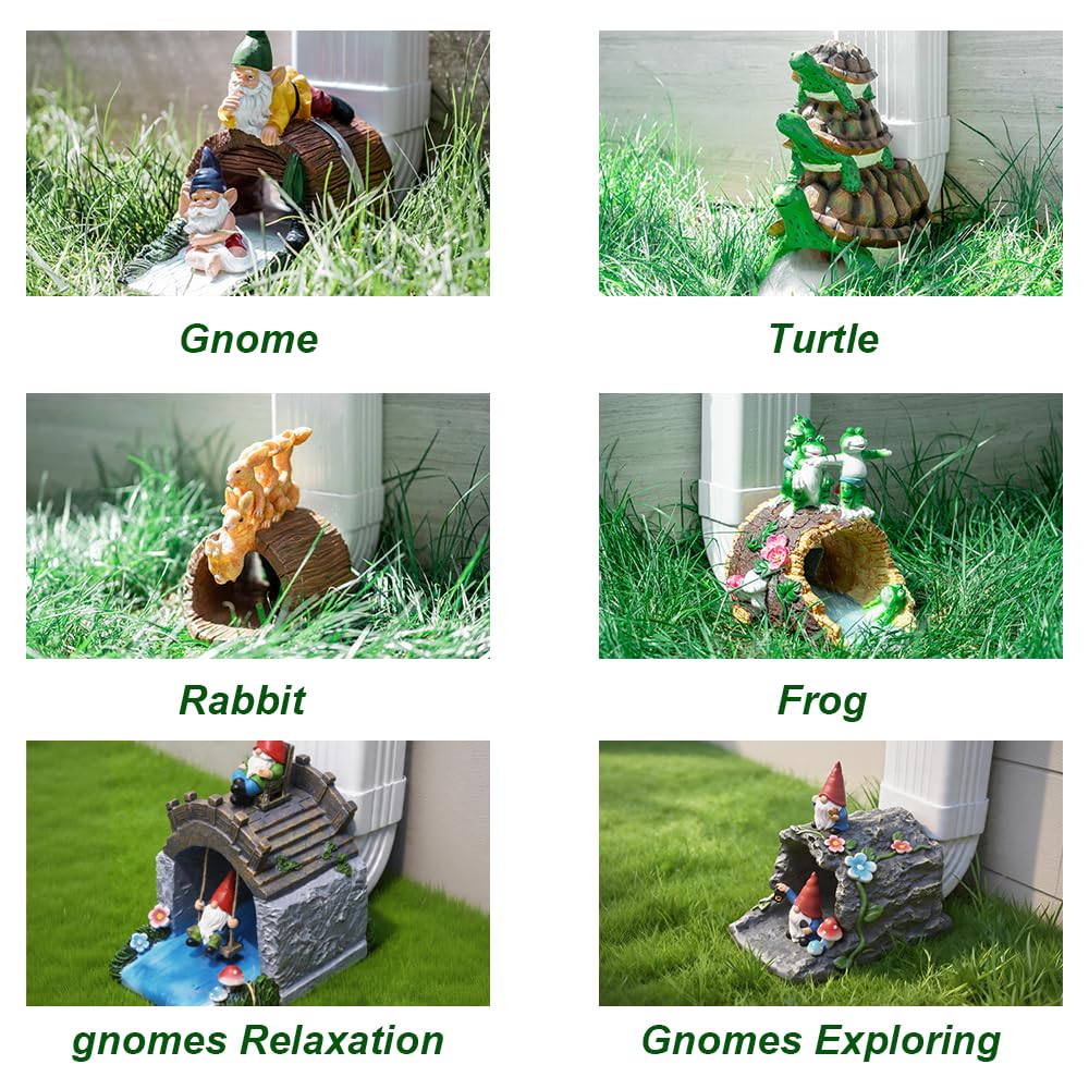 Gnome Sculpture Gutter Diverter Rain (Cave)