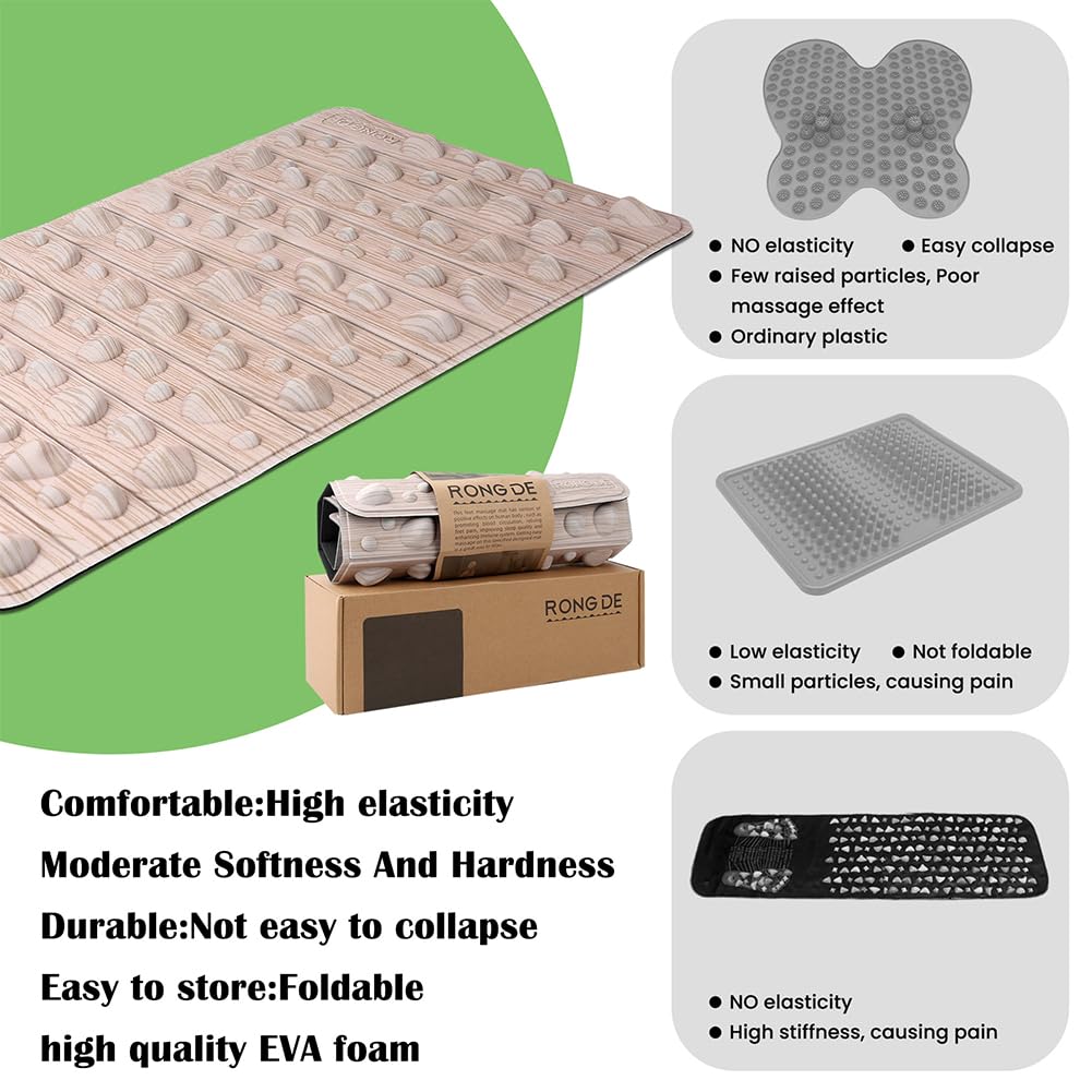 Smartrang High Elasticity Acupressure Mat (19.7in*12.2in / Khaki)