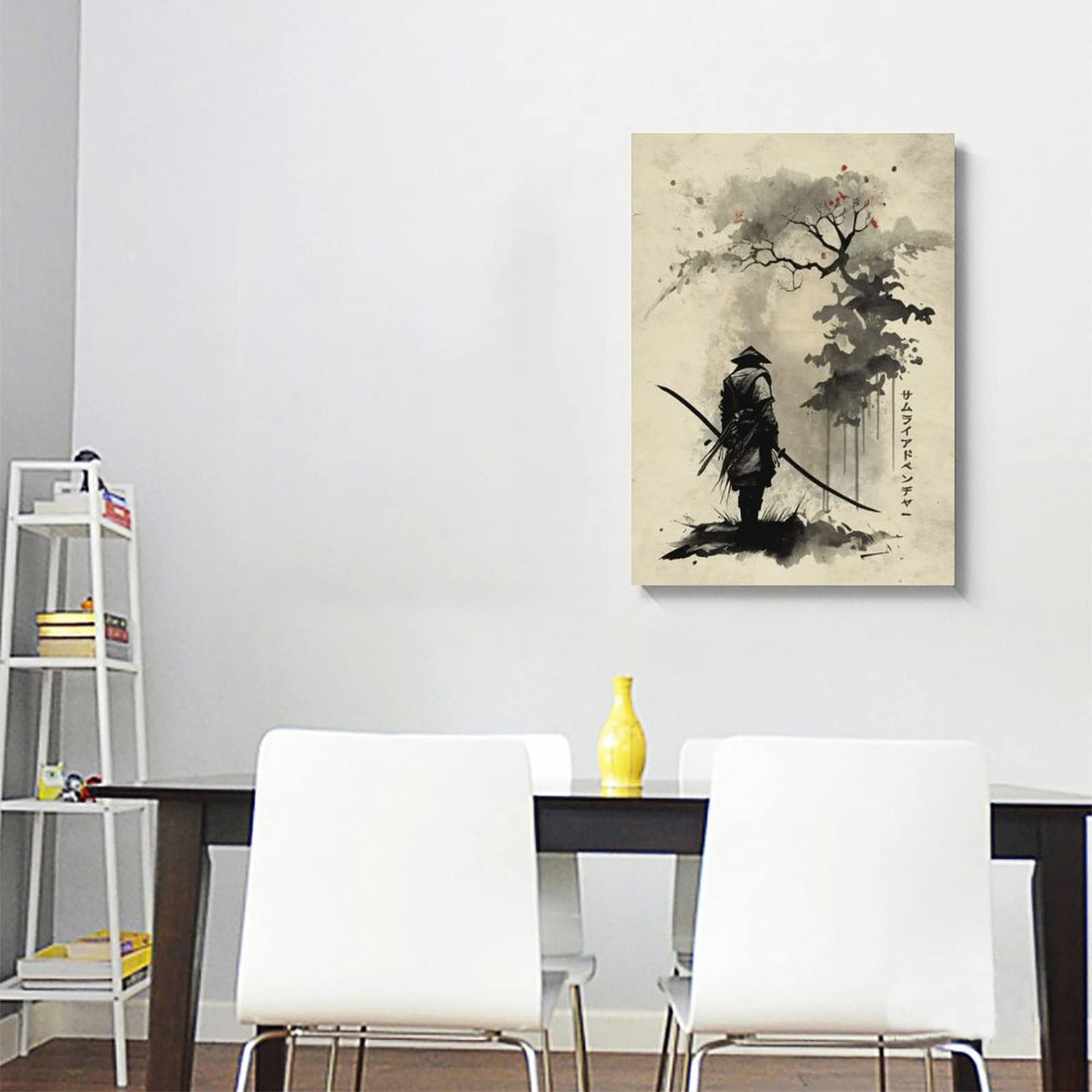 Japanese Ink Bushido Posters And Prints Samurai Journey Canvas Painting Wall Art Character Pictures Decoration Living Room Home Decor Unframed 24 x36 inches (36"L x 24"W / Unframe-9)