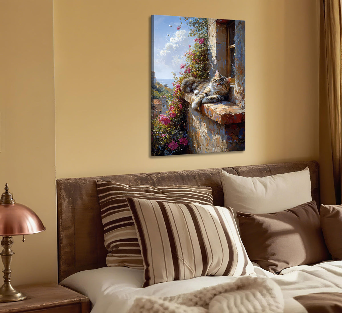 Charming Cat Canvas Wall Art (cat / 24"L x 16"W)
