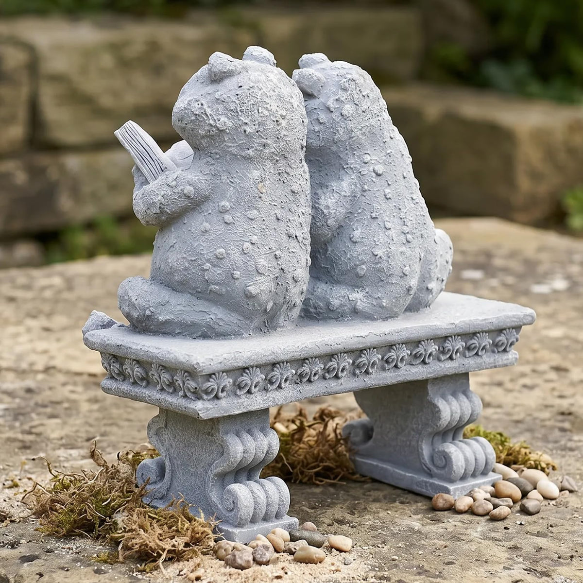 Garden Frogs Outdoor Statues Decor (Frog Stone)