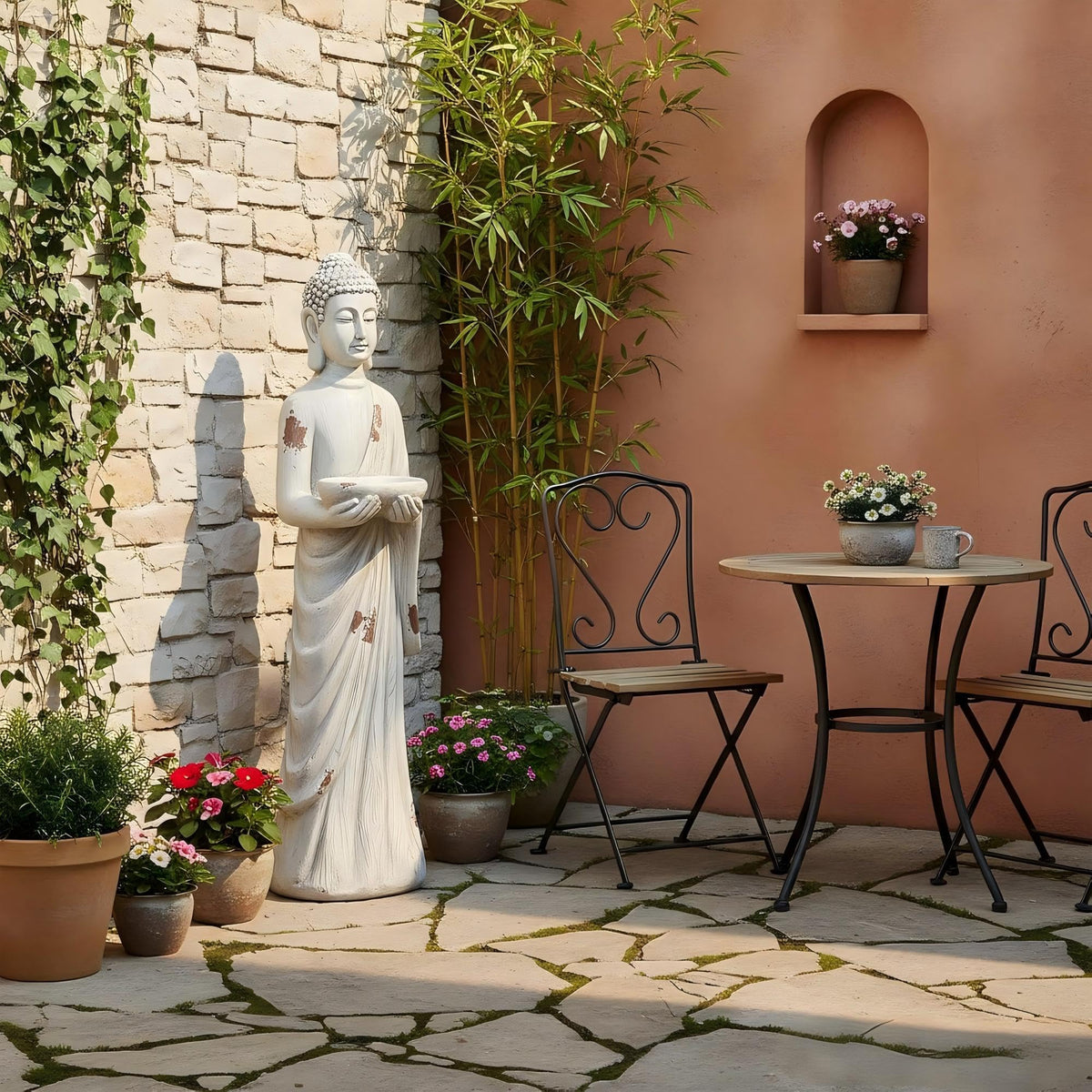 Extra Large Buddha Statue Outdoor (Asian Buddh-42.1")