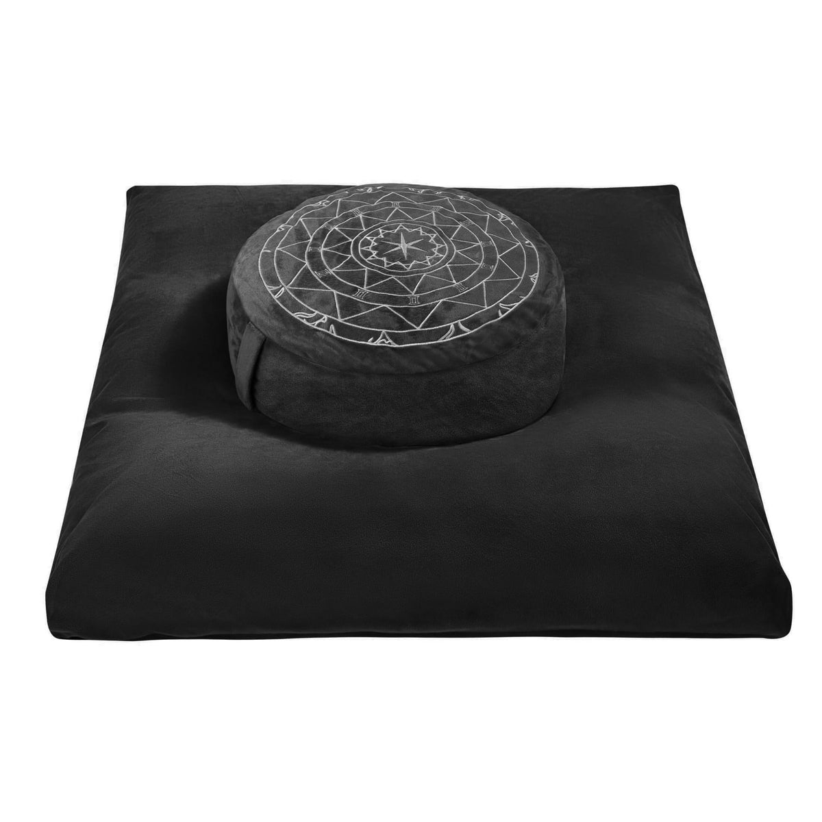 Zafu & Zabuton Meditation Cushion Set (Black)