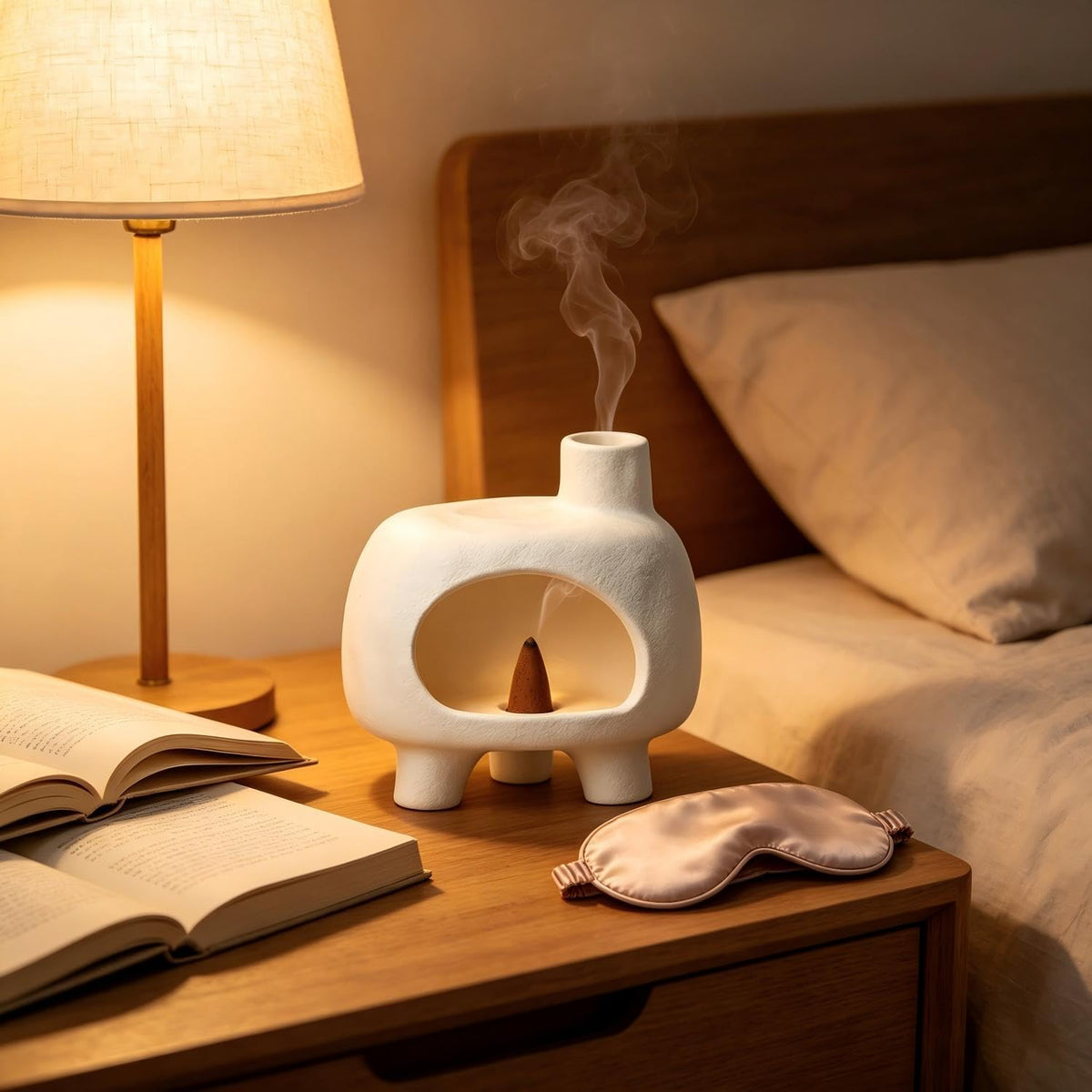 Ceramic Incense Holder (White)