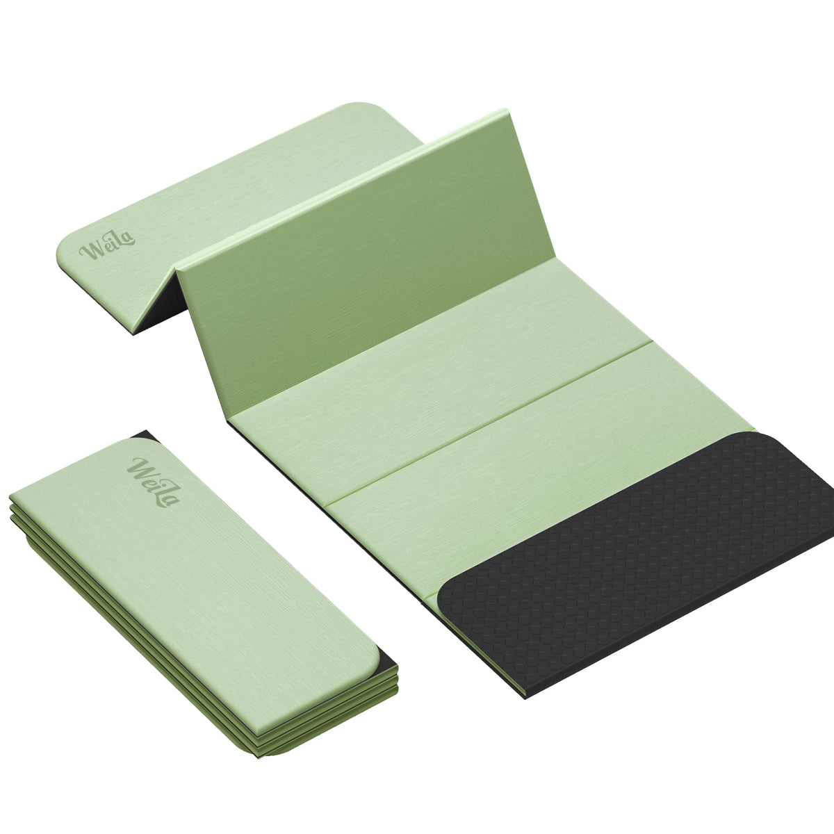 1 2 Inch 70"x24" Foldable TPE Yoga Mat (Light Green)