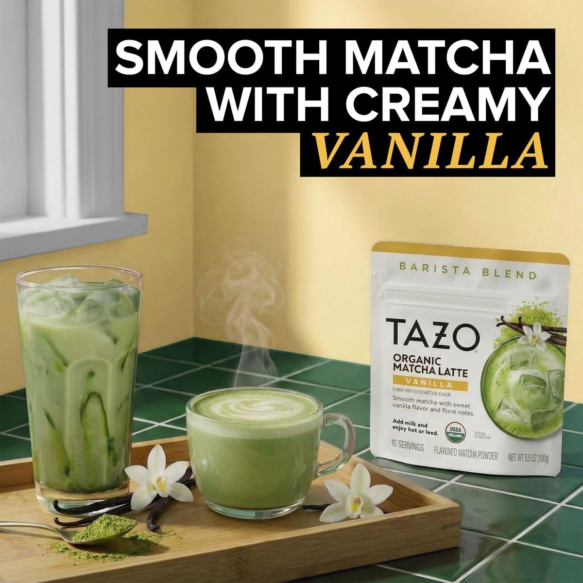 Organic Vanilla Matcha Latte (3.5 Ounce (Pack of 9))