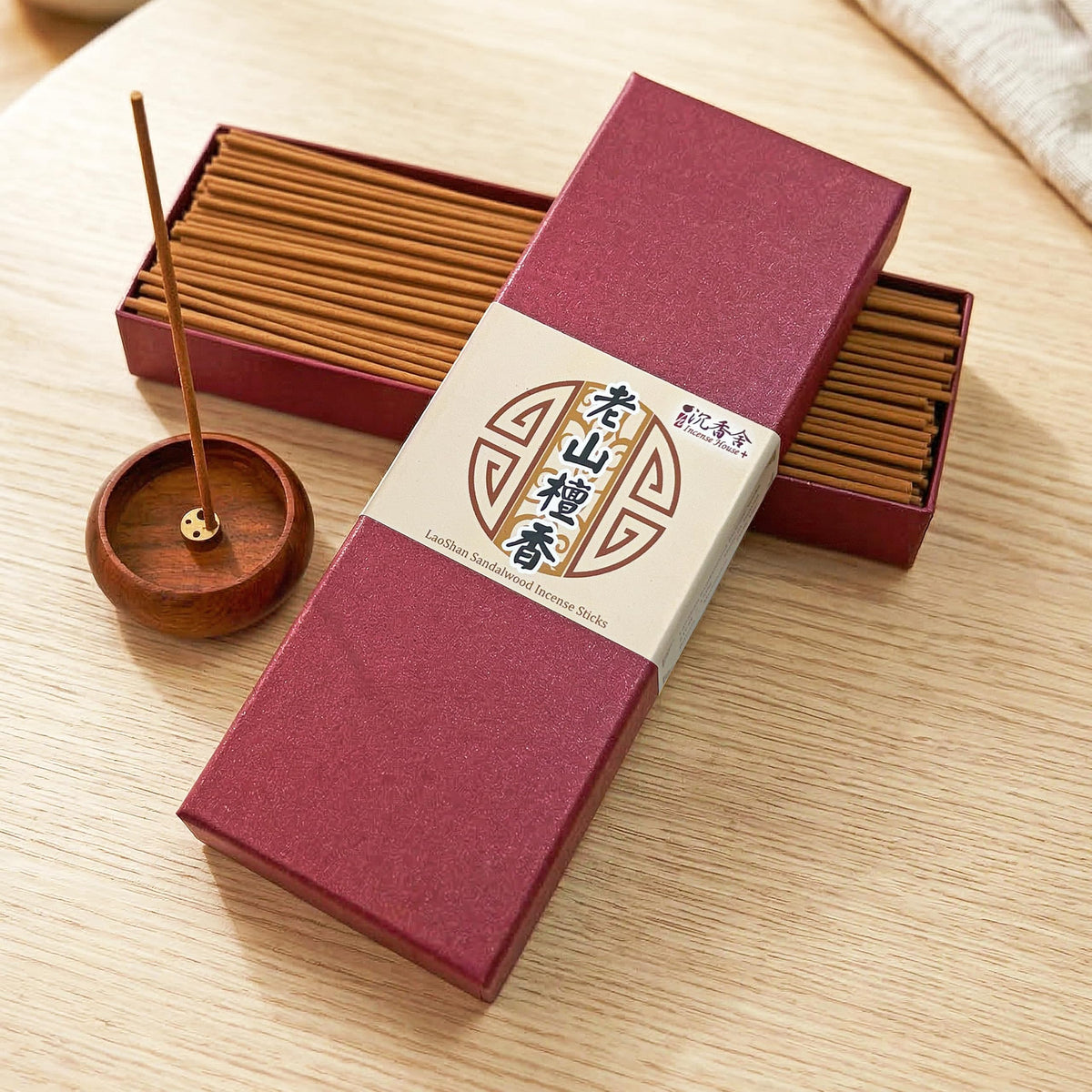 I H INCENSE HOUSE+ Natural Sandalwood Incense Sticks 21cm 150g LS7 (21cm)