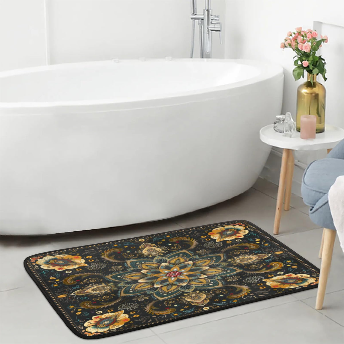 Mandala Kitchen Rugs Kitchen Mats Non Slip Floor Mat (A:color 5)