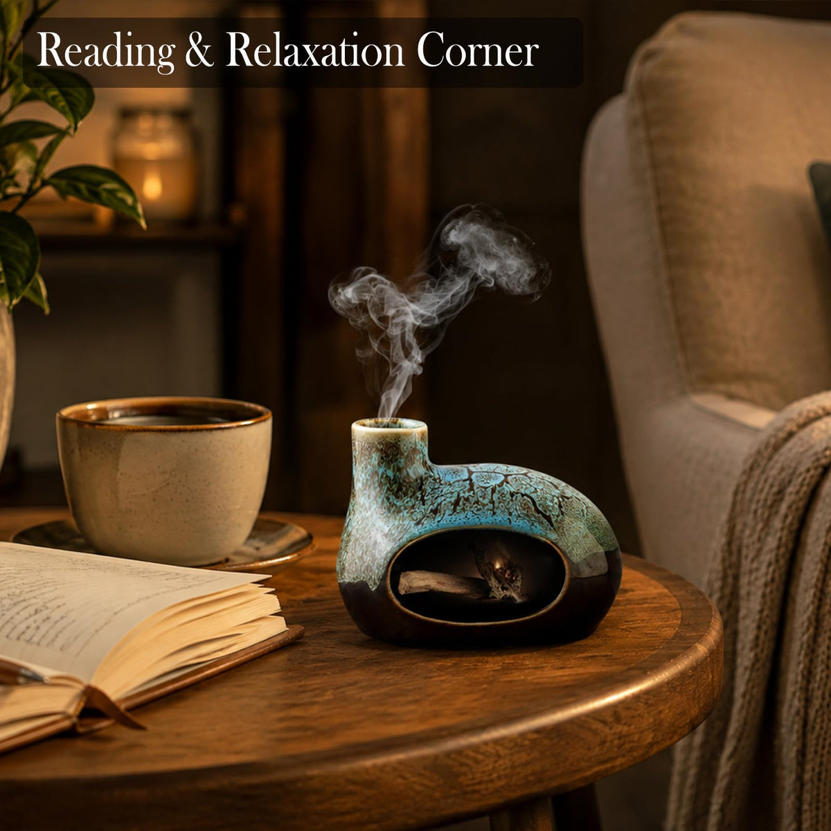 Handcrafted Ceramic Palo Santo Holder (Viridis)
