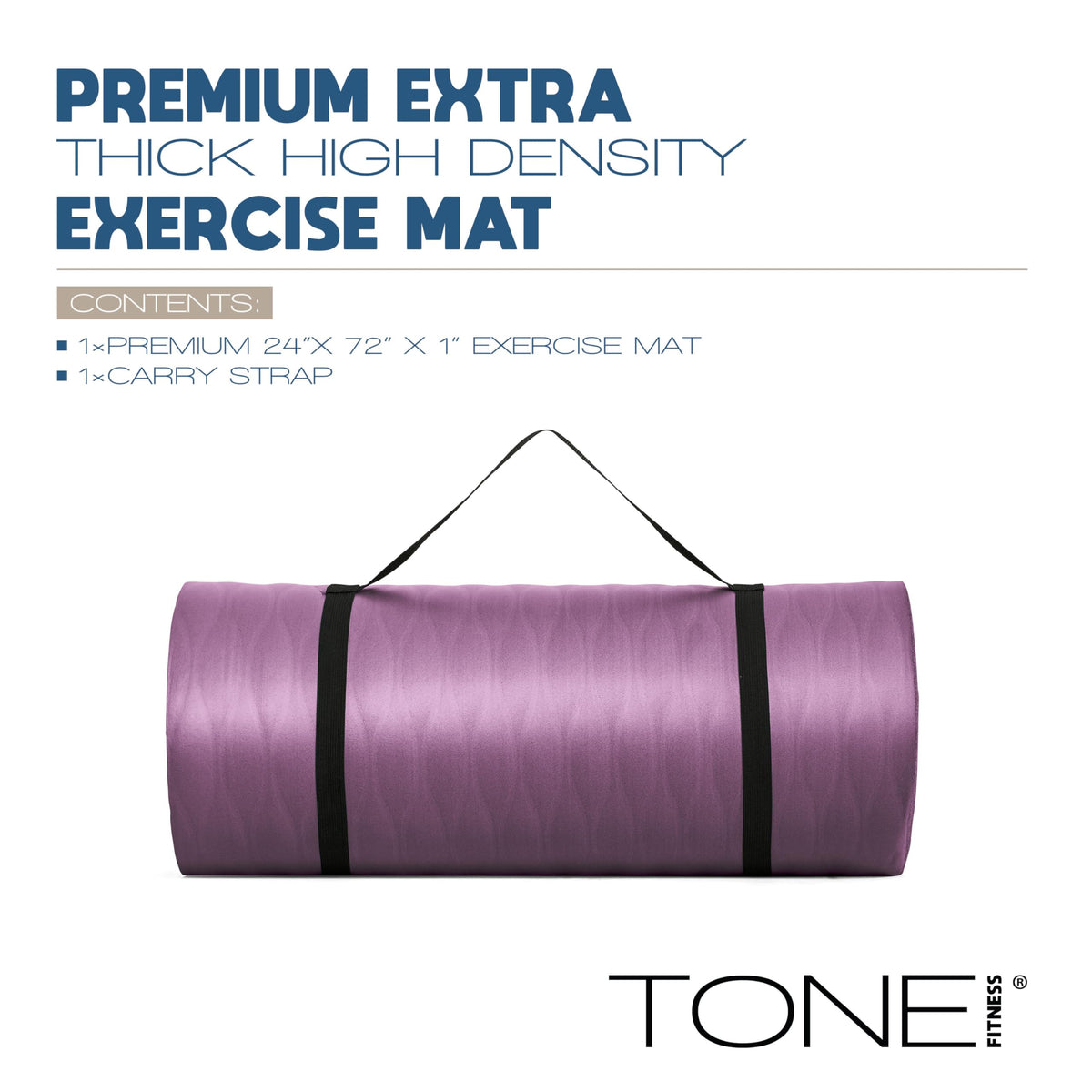 1" Extra Thick Yoga Mat (Mesh / Purple)