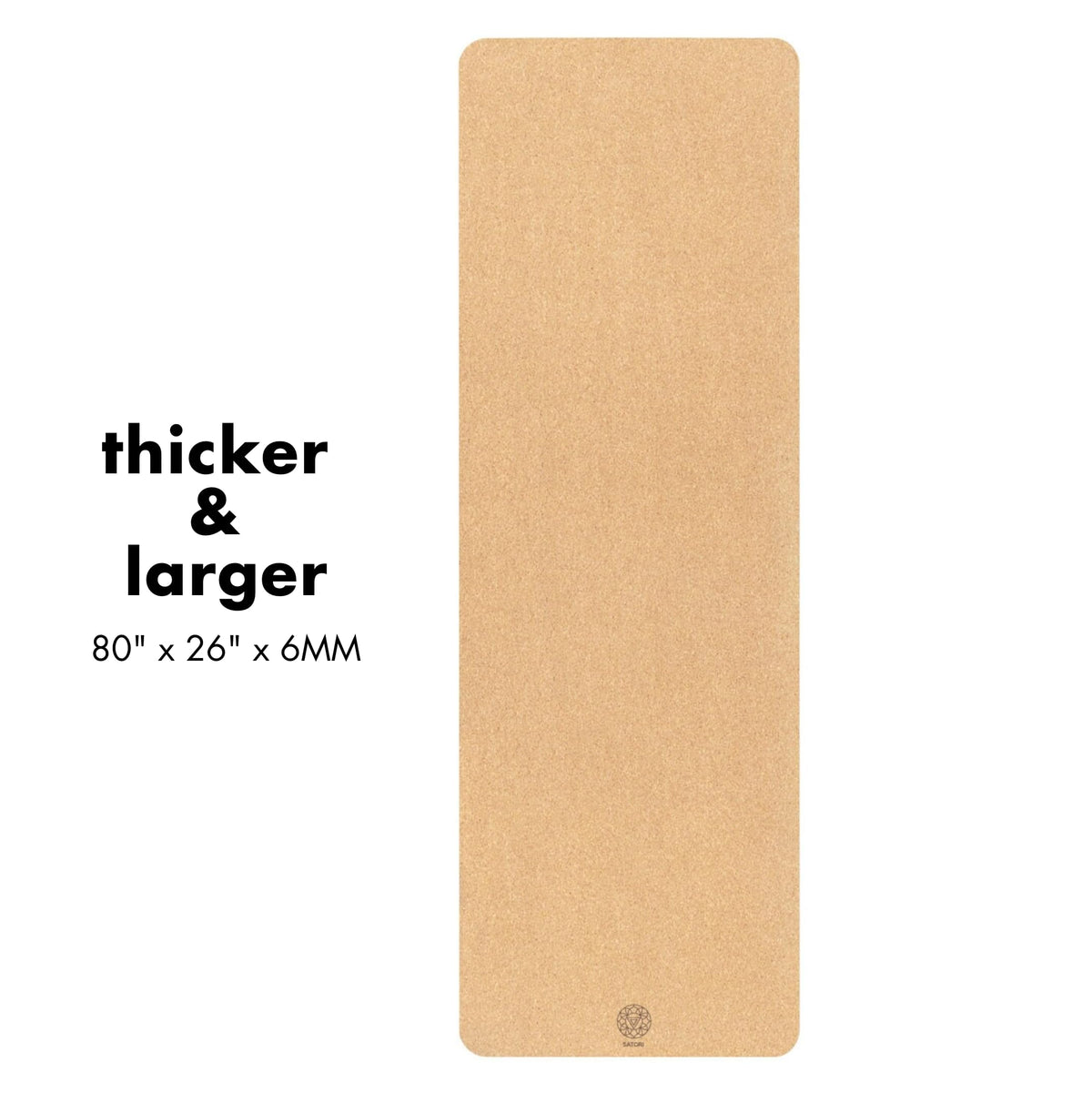 Cork Yoga Mat with Natural Rubber Base (Original / 80 x 26 x 6 mm)