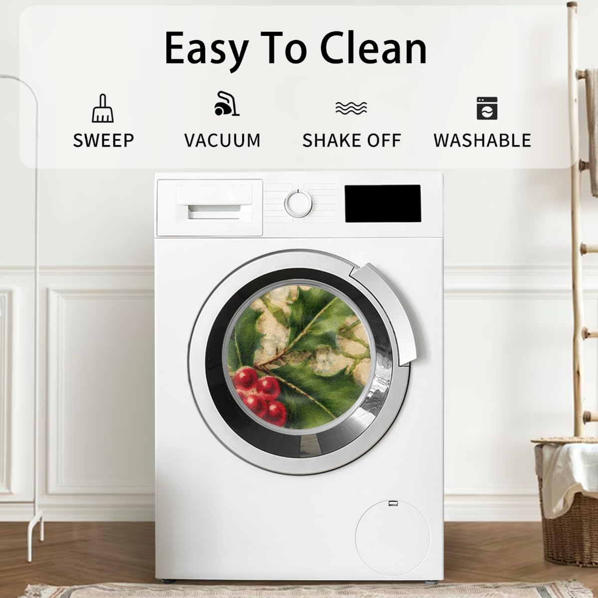 Christmas Half Round Rug Half Moon Door Mat Half Circle Rugs (Z:g-color 4)