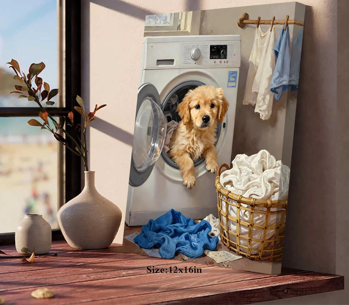 Laundry Room Canvas Frame Wall Art Laundry Sign Painting (Laundry Room Canvas Frame Wall Art)