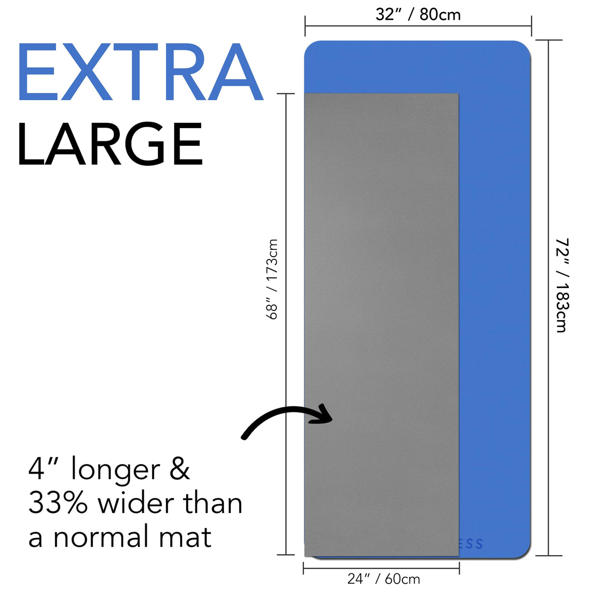 Large Workout Mat (Blue)