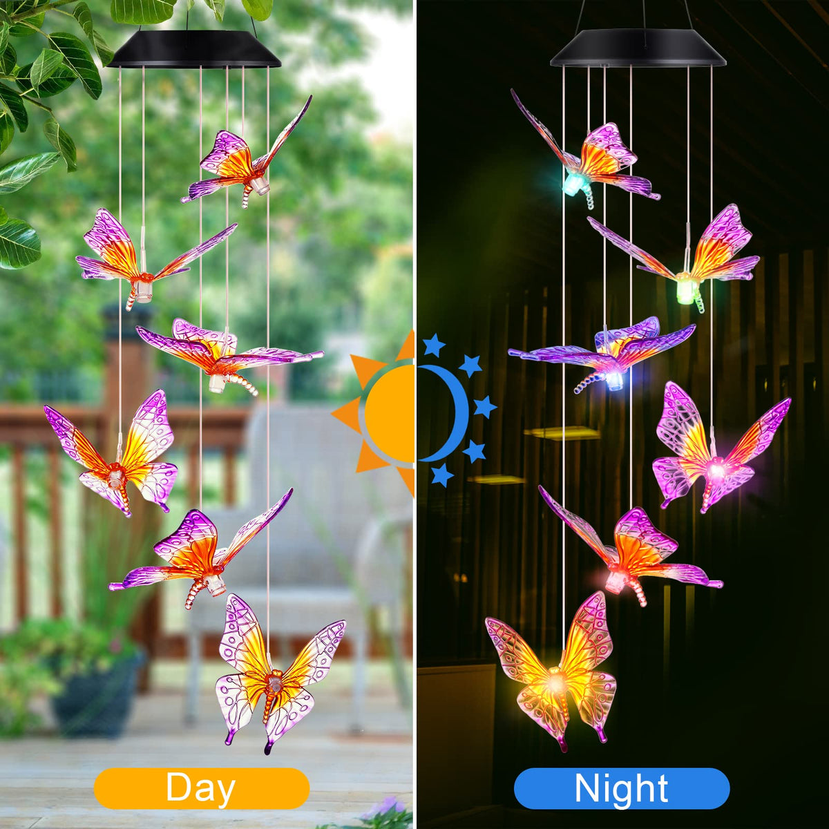 Butterfly Wind Chimes (Purple Butterfly (No Tube))