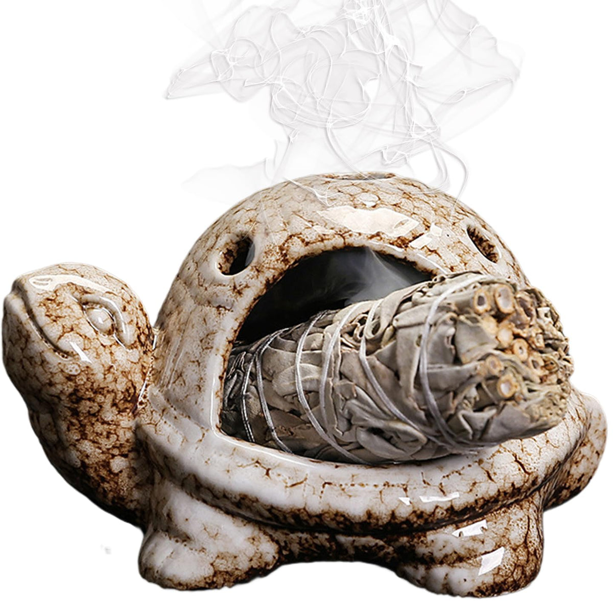 Turtle Palo Santo Holder Ceramic Palo Santo Burner Sage Holder for Burning (C)