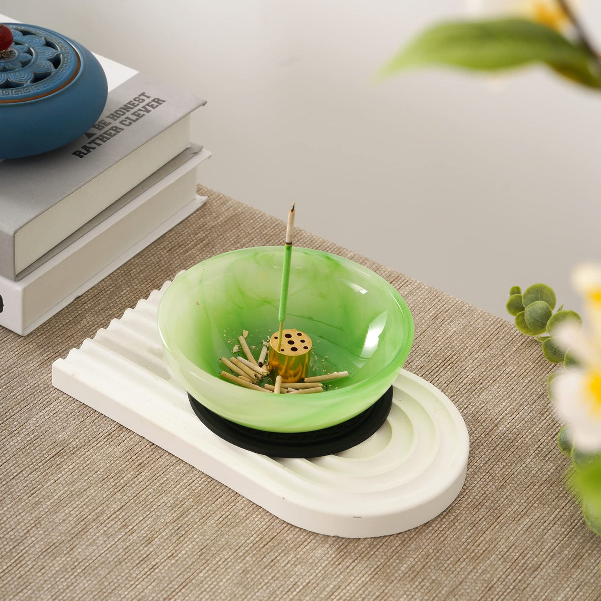 Incense Holder (Agate Green)