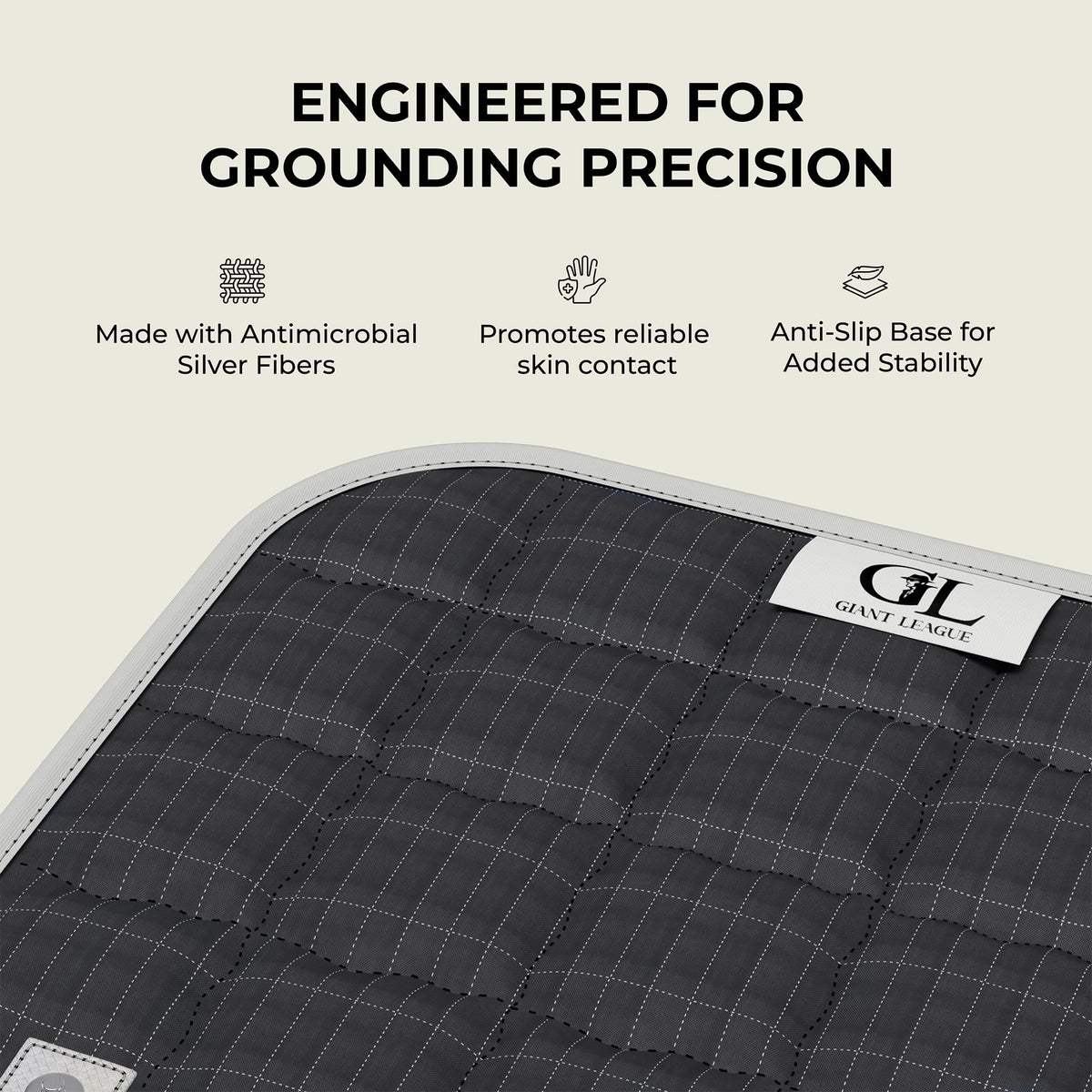 Grounding Mat for Feet and Desk (16x24" / Black)
