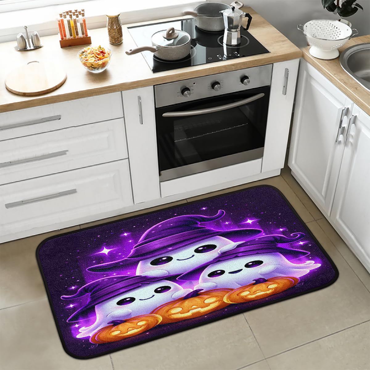 Halloween Kitchen Rugs Kitchen Mats Non Slip Floor Mat (Z:f-color 2)