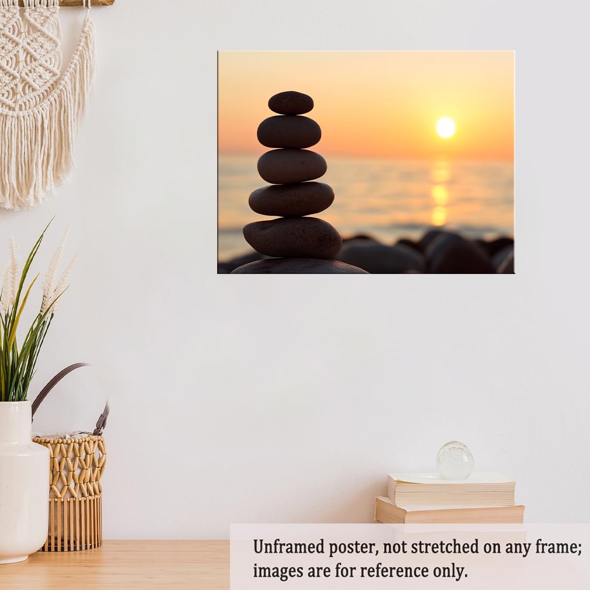 Minimalist Zen Sunset Wall Art (Unframed-2 / 16"L x 20"W)