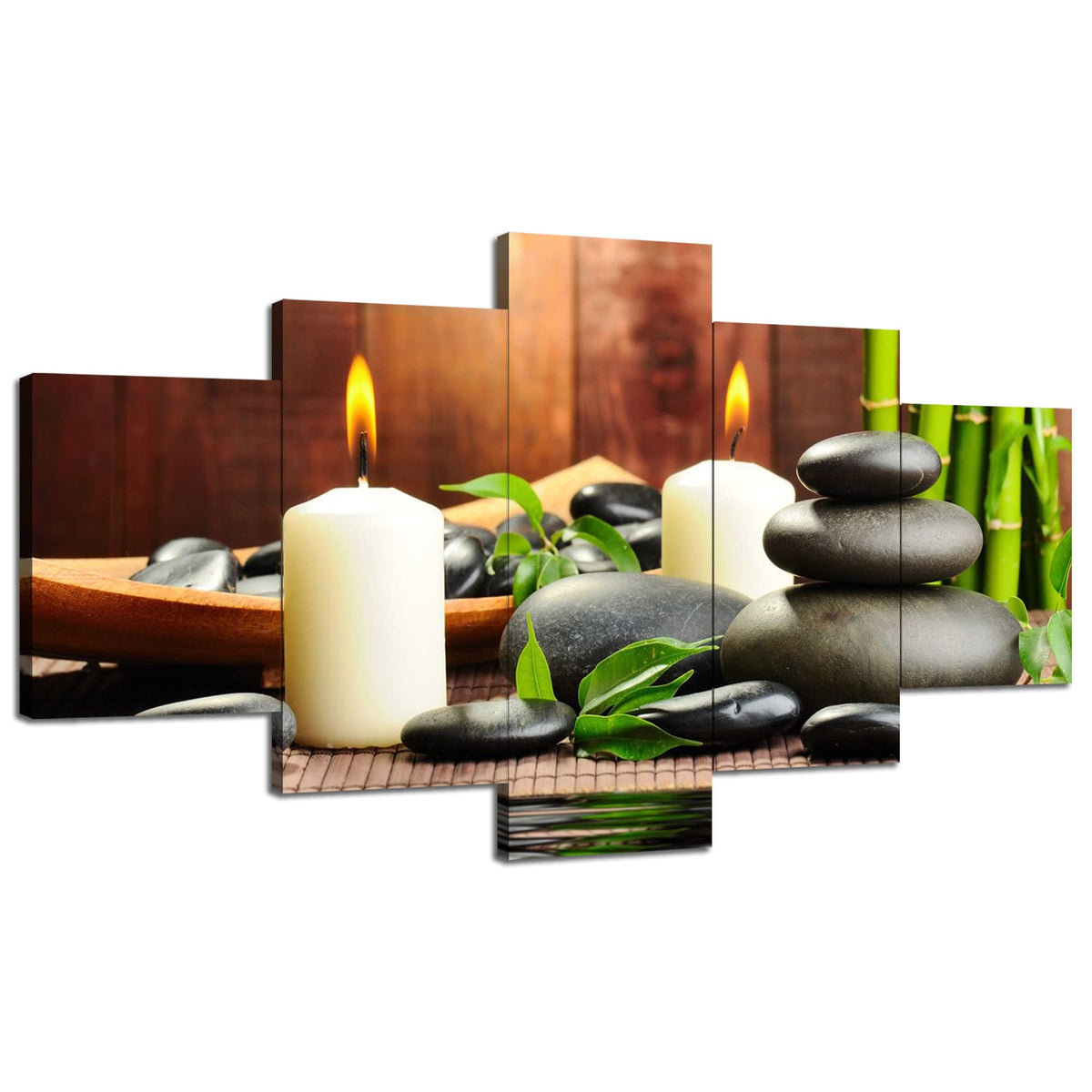 Spa Wall Art Zen Pictures Wall Decor Relaxing Art Print (60Lx 32W-13)