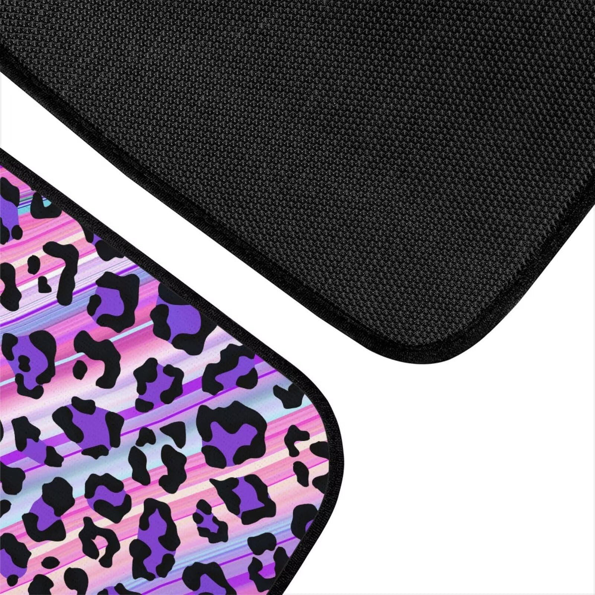 Blue Leopard Car Floor Mats Cheetah Print Automotive Floor Mats 4 Piece Cars Foot Mat Washable Front and Rear Auto Rugs Carpet Mat Leopard Car Interior Accessories (Blue Leopard)