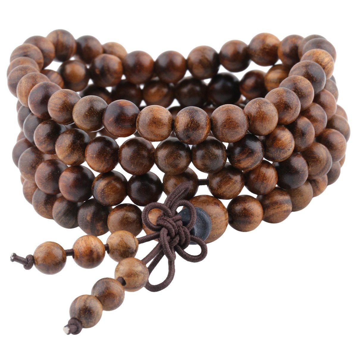 6mm Black Rosewood 108 Tibetan Buddhist Prayer Beads Mala Bracelet
