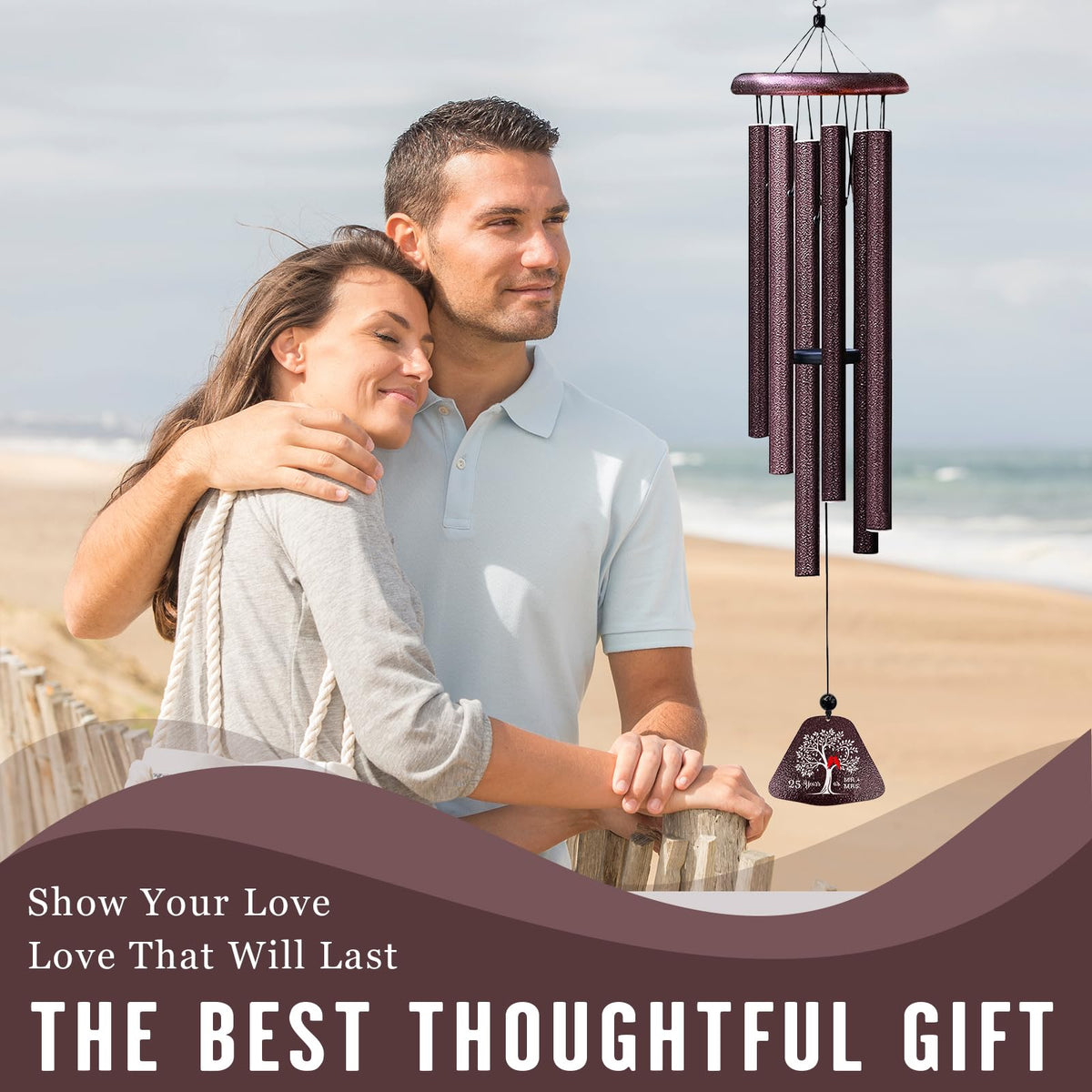 25th Anniversary Wedding Gifts (25th Anniversary-brown / 32")