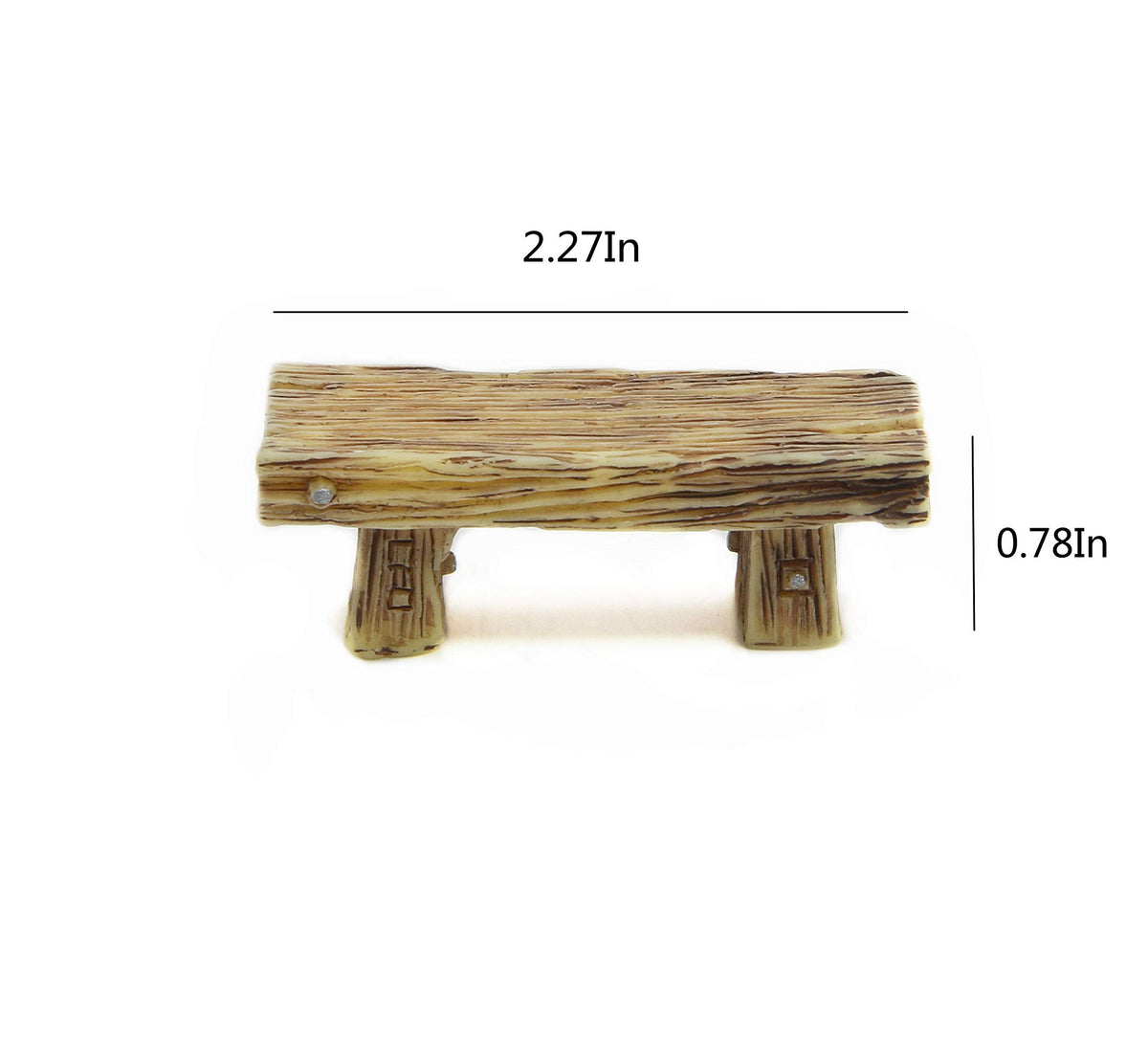 3Pcs Mini Resin Bench Miniature Fairy Garden Bench Dollhouse Accessories Statue DIY Decor Gift (3 Benches)