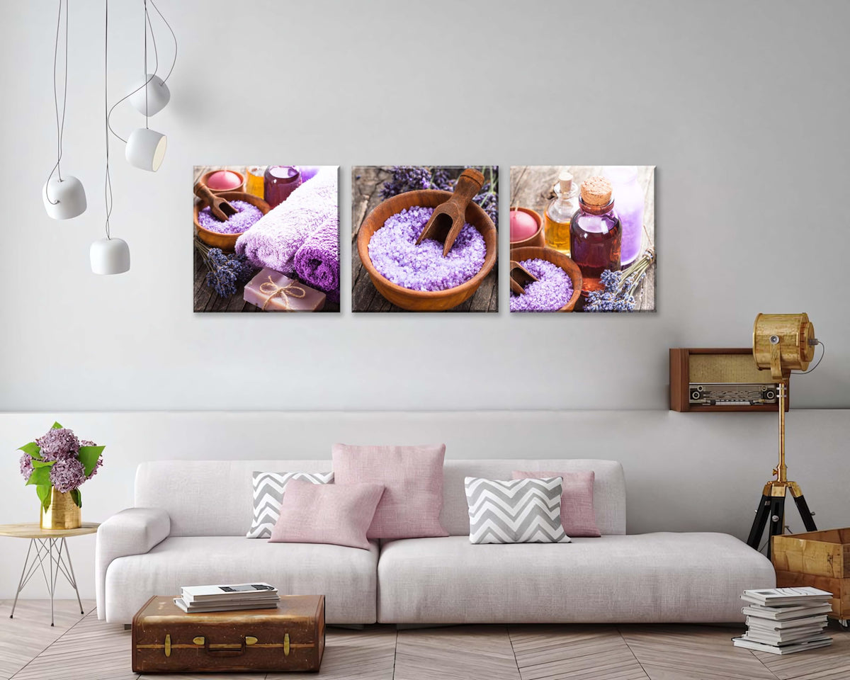 NAN Purple Zen Canvas Wall Art (20X20inchX3pcs / Purple Zen)