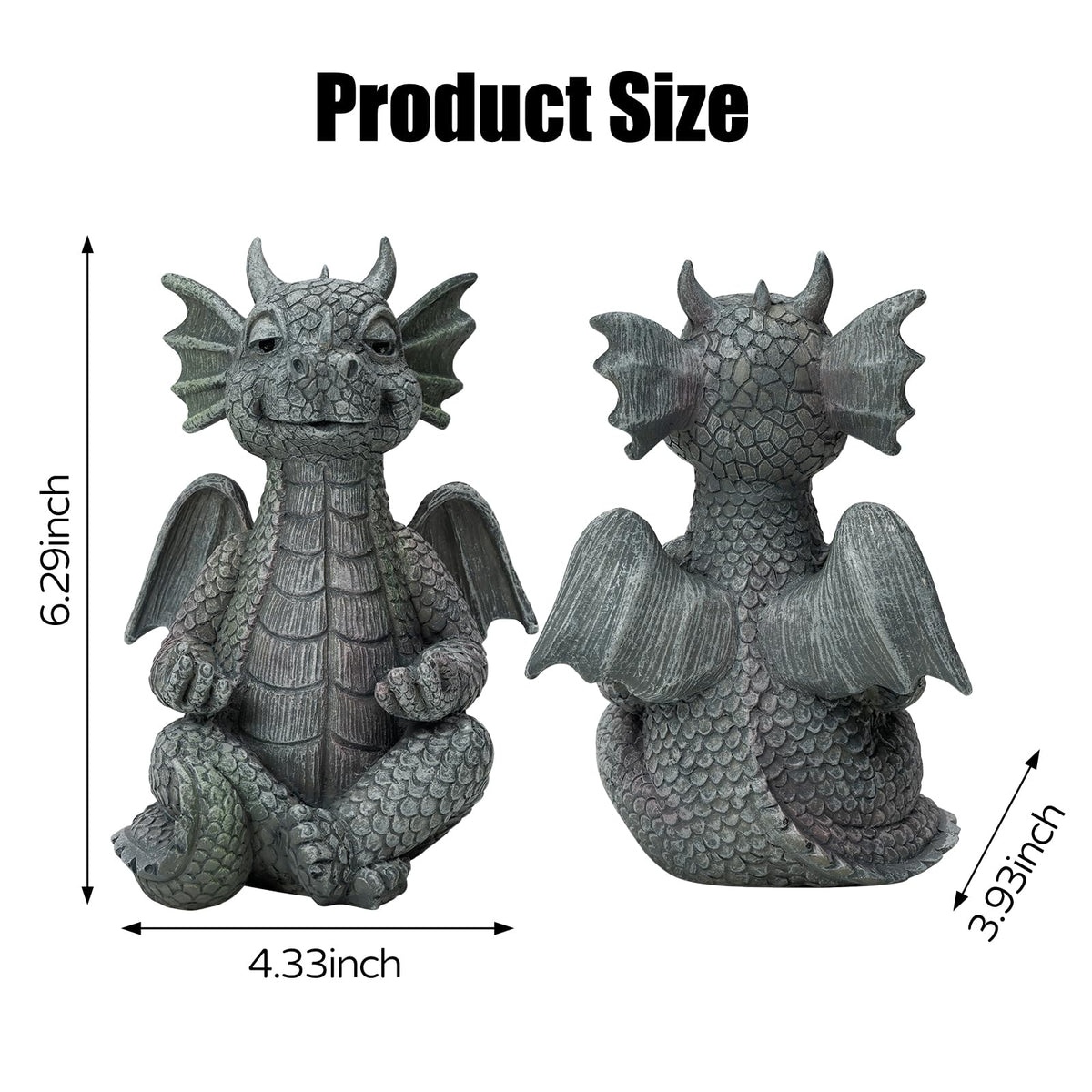 Garden Dragon Statue Decor (Hands Flat)